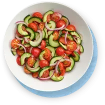 Mix of veggies and fruits for salad