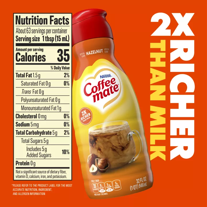 Hazelnut Liquid Coffee Creamer