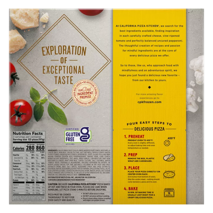 Gluten Free Uncured Pepperoni Mushroom & Sausage Frozen Pizza