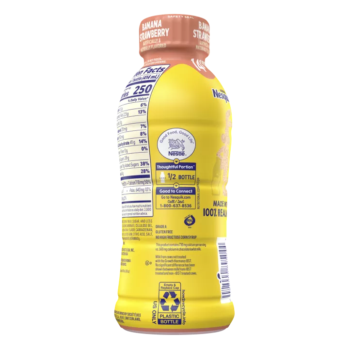 Banana Strawberry Lowfat Milk