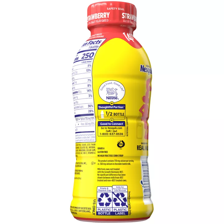 Strawberry Lowfat Milk 14 fl. oz. Bottle