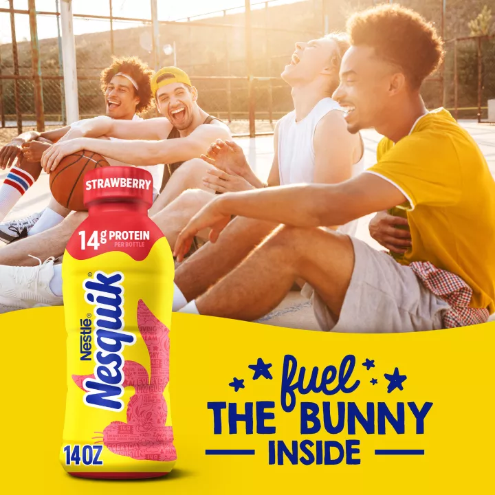 Strawberry Lowfat Milk 14 fl. oz. Bottle