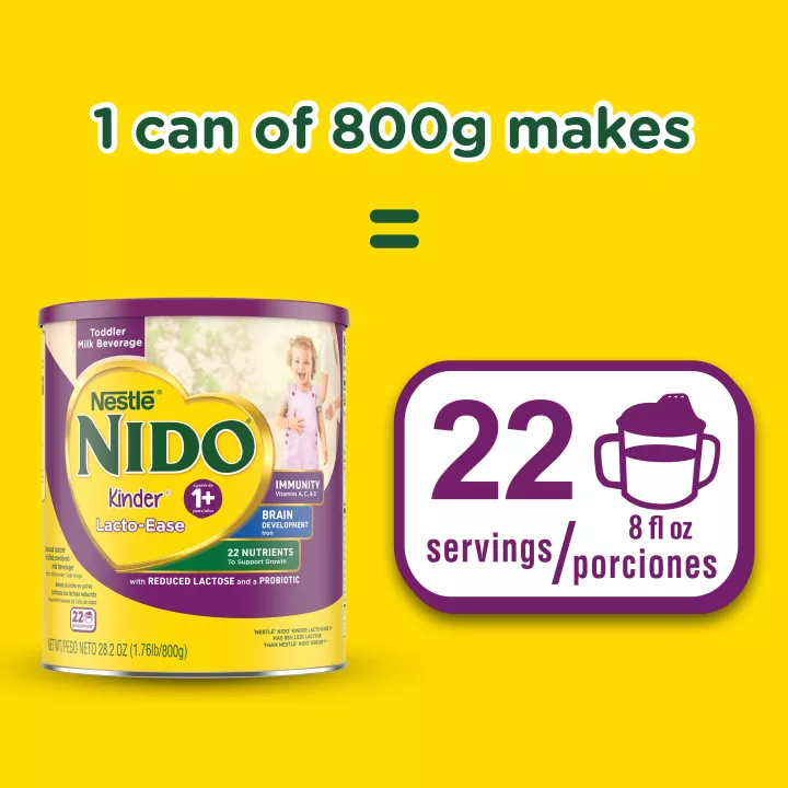 NIDO 1+ Powdered Milk Beverage 28.2 oz. Canister