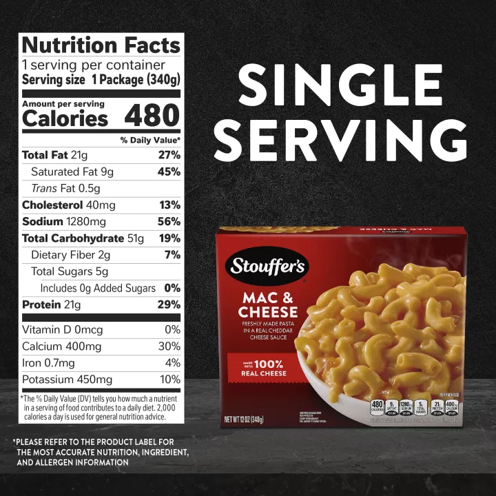 Macaroni & Cheese STOUFFER'S® congelados para uno