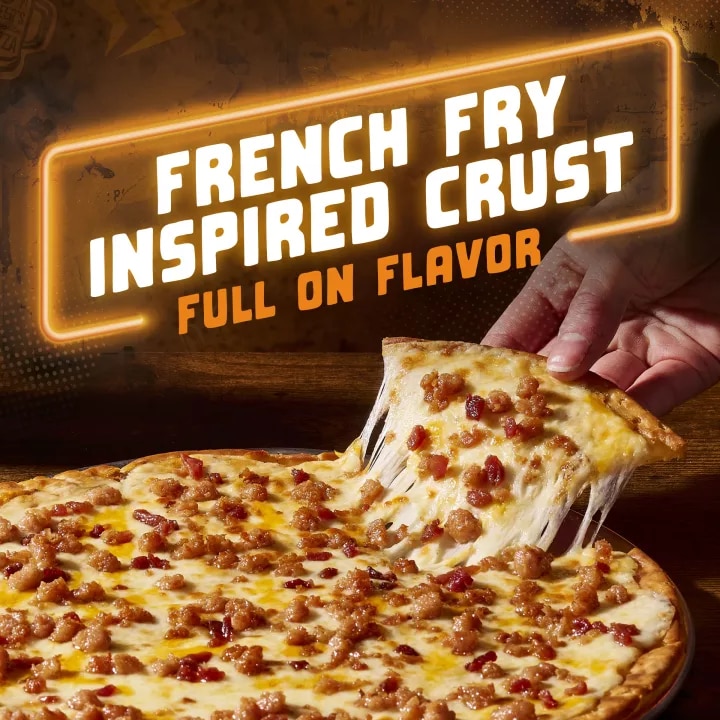 French Fry Style Crust Loaded Bacon Cheddar Frozen Pizza